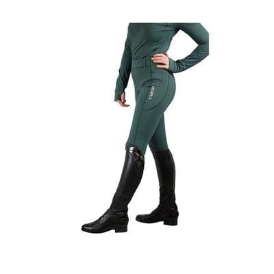 Cameo Thermo Riding Tights - Hunter Green