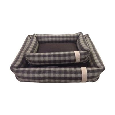 Companion Dog Bed - Checked Chocolate