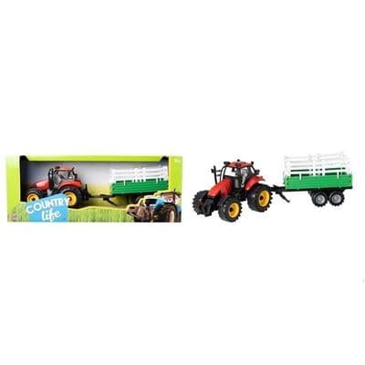 Country Life Push-A-Long Tractor & Trailer - Red