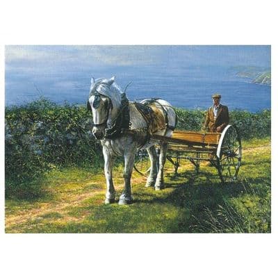 David Crane Romansleigh Collection Blank Greetings Card -  Horse & Cart
