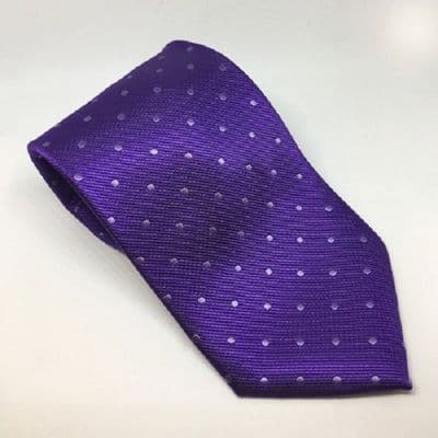 Equetech Junior Polka Dot Tie - Purple with White Dots