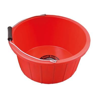 Feed Bucket with Handle 15 Litres - Red