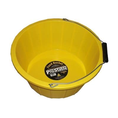 Feed Bucket with Handle 15 Litres - Yellow
