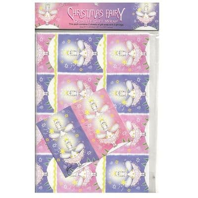 Gray's Christmas Fairy Pony Gift Wrap and Tag Set