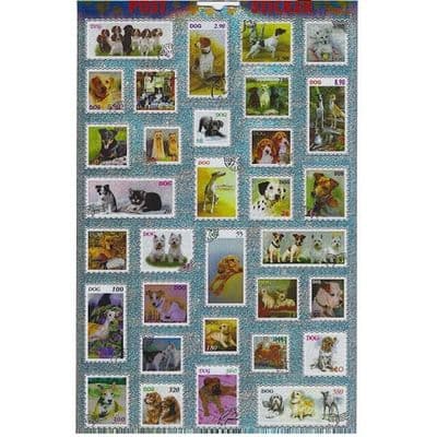 Gray's Dog Postage Play Stamp Stickers