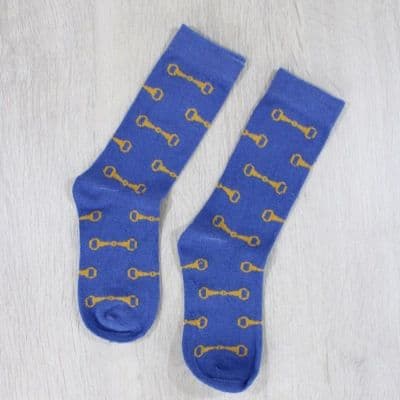 Gray's Junior Snaffle Print Socks - Blue
