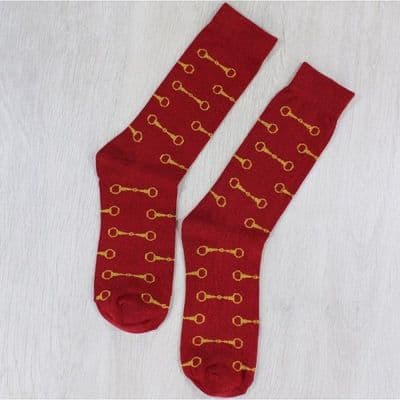Gray's Junior Snaffle Print Socks - Red