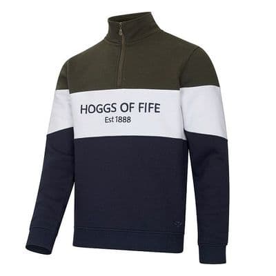 Hoggs of Fife Dumfries 1888 Gents 1/4 Zip Sweatshirt - Forest Green