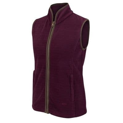 Hoggs of Fife Ladies Stenton Fleece Gilet - Merlot