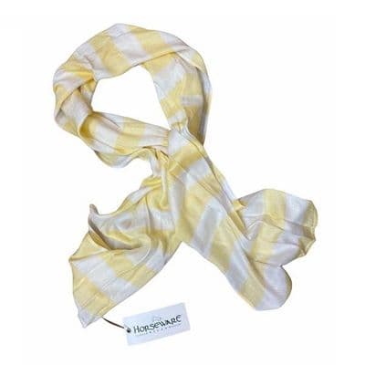 Horseware Ladies Summer Scarf - Yellow & White Chiffon Scarf