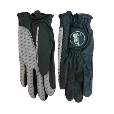HV Polo Riding Gloves - Black & Grey