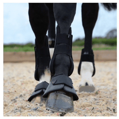Hy Equestrian Armoured Guard Pro Reaction Over Reach Boots - Black