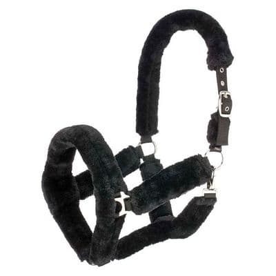 Hy Equestrian Fab Fleece Headcollar - Black