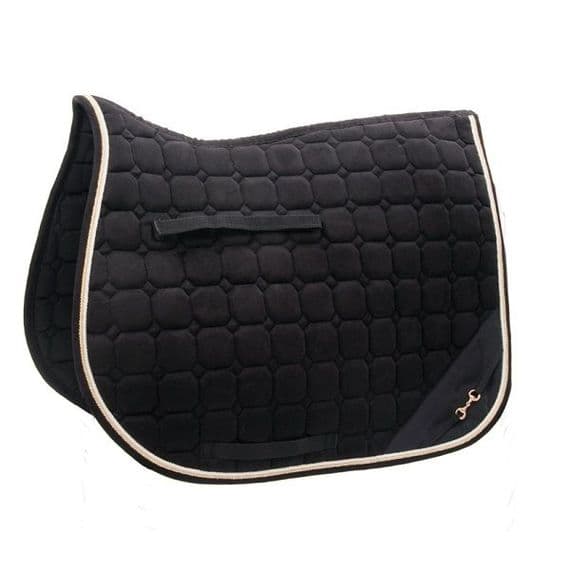Hy Equestrian On The Bit Saddle Pad - Black/Gold