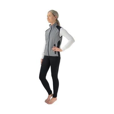 Hy Equestrian Silva Flash Reflective Gilet - Silver