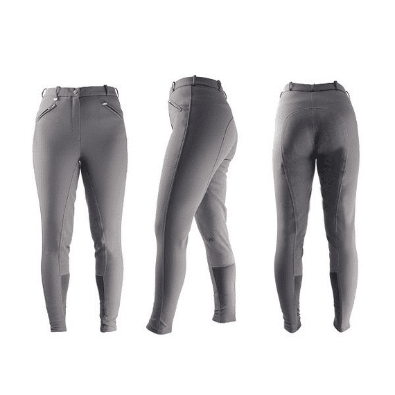 Hy Equestrian Softshell Winter Breeches - Grey