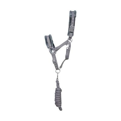 Hy Sport Active Head Collar & Lead Rope - Pencil Point Grey