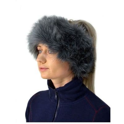 HyFashion Canadian Faux Fur Headband - Grey