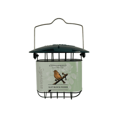 Johnston & Jeff Signature Cast Suet Block Feeder - 12cm - Green