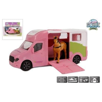 Kids Globe Pink Horsebox (Light/Sound)