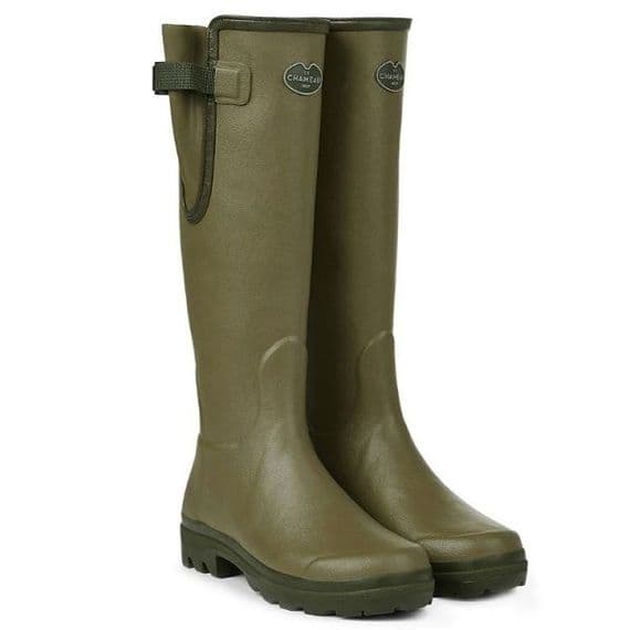 Le Chameau Women's Vierzon Jersey Lined Wellington Boots - Iconic Green
