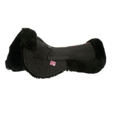 LeMieux Half Sheep Skin Pad - Black/Black