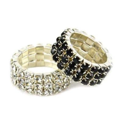 Lincoln Diamante Plaiting Bands Pack of 20