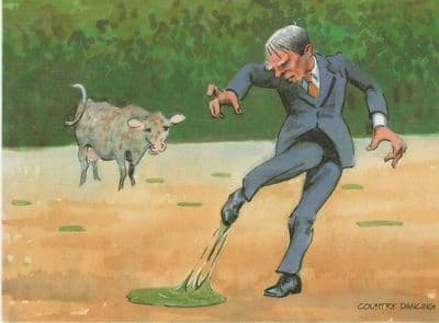 Malcolm Coward Blank Greeting Card 'Country Dancing'