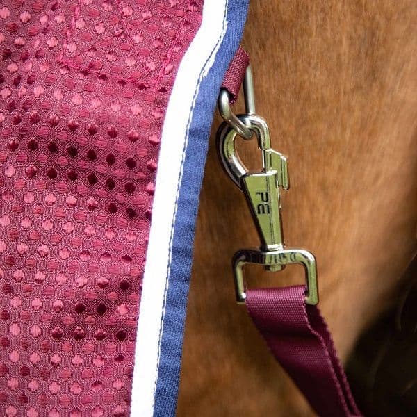 Premier Equine Buster Waffle Horse Cooler Rug Burgundy