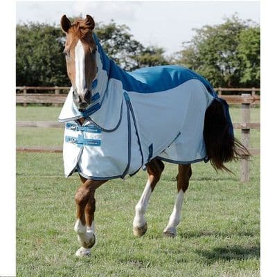 Premier Equine Stay-Dry Mesh Air Fly Rug - Blue