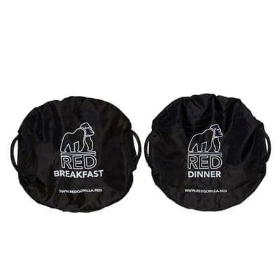 Red Gorilla Tubtrug (Breakfast & Dinner) Covers Pack - Black