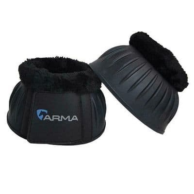Shires ARMA Fleece Trimmed Over Reach Boot - Black