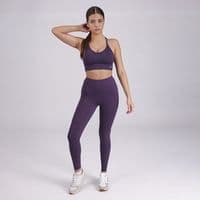 Shires Aubrion Non-Stop Riding Tights - Purple