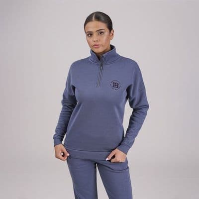 Shires Aubrion Serene Half Zip Sweater - Blue