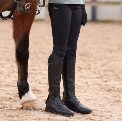 Shires Aubrion Young Rider React Winter Riding Tights - Shadow
