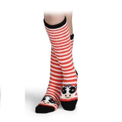 Shires Childs Fluffy Socks - Cow