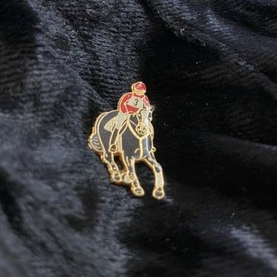 Shires Enamel Horse & Event Rider Lapel Pin
