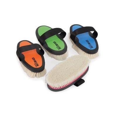 Shires EZI-GROOM Grip Body Brush with Goat Hair