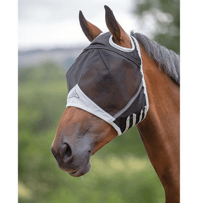 Shires Fine Mesh Fly Mask with Ear Holes - (6663)