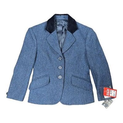 Shires Malvern Junior Tweed Jacket - Navy