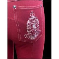 Shires SaddleHugger Jean Style Maid's Jodhpurs - Raspberry