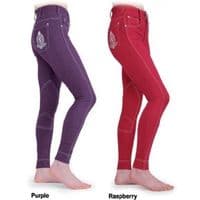 Shires SaddleHugger Jean Style Maid's Jodhpurs - Raspberry