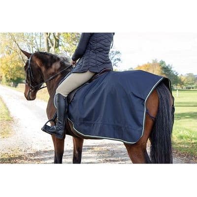 Shires Tempest Waterproof Exercise Sheet - Navy