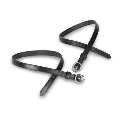 Shires Velociti GARA Leather Spur Straps - Black