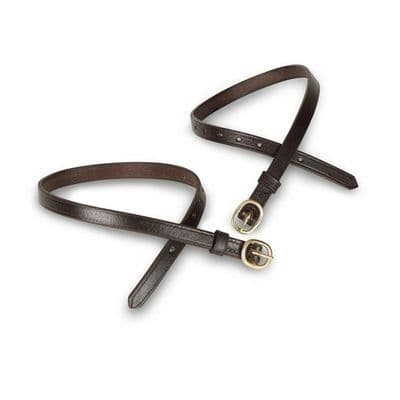 Shires Velociti GARA Leather Spur Straps - Havana