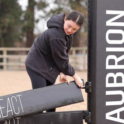 Shires Young Rider Aubrion React Sherpa Fleece Jacket - Shadow