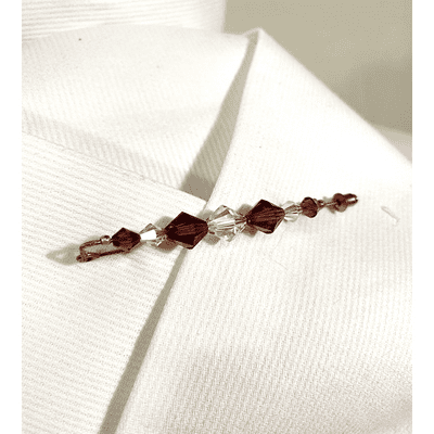 ShowQuest Crystal Stock Pin - Amethyst & Clear