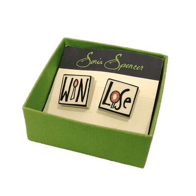 Sonia Spencer Cufflinks - 'Win Lose'