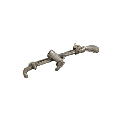 Spartan Antique Effect Crop and Boot Stock Pin - Silver