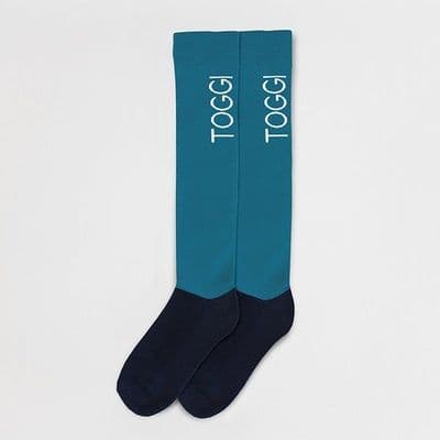 Toggi Logo Competition Twin Pack Competition Socks - Peacock Blue